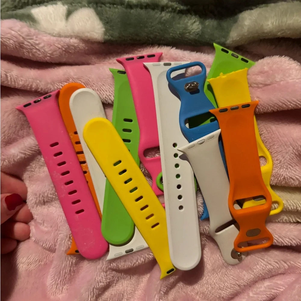 Silicone multi-colored Apple Watch bands